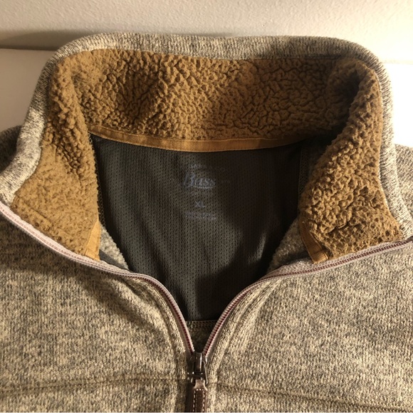 Bass 1/4 Zip Knit Sweater Men’s XL  Mixof Tan and Black - Picture 4 of 6